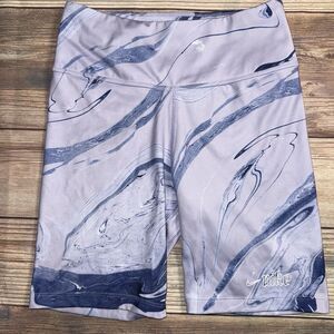 Nike Women's One Aura 7" Marbled Shorts Periwinkle Purple Blue Size Small